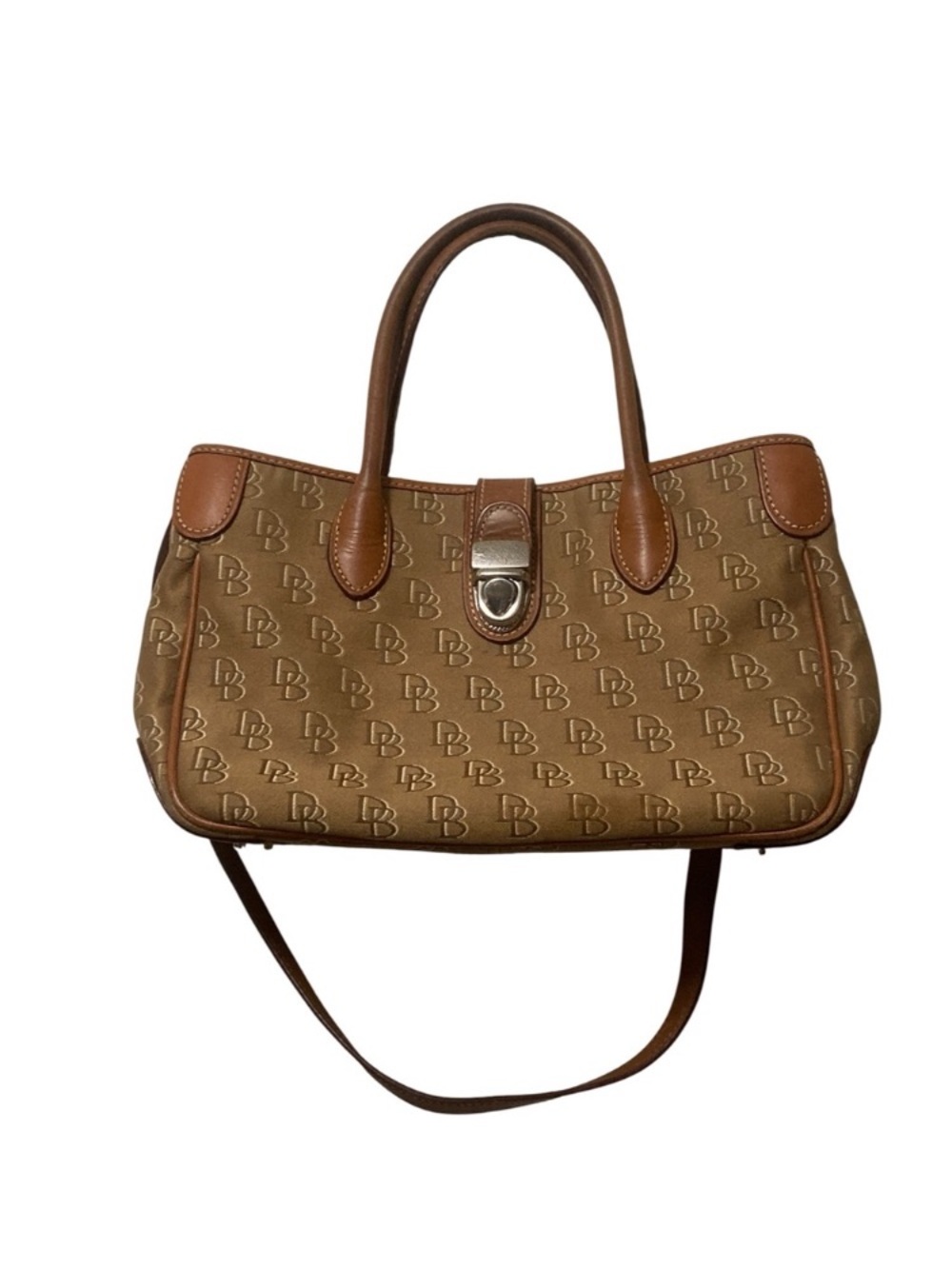 Dooney & Bourke Vintage Y2K Brown Monogram Tote Bag